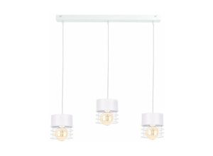 5056013669302 - 1121 Atollo Bar Pendelleuchte Weiß 60cm 3x E27 - Keter Lighting