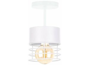 5056013669326 - Keter Lighting - 1114 Atollo Zylindrische Deckenleuchte Weiß 12cm 1x E27