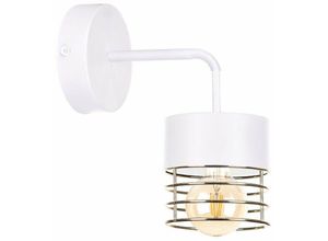 5056013669449 - Keter Lighting - 1130 Royal Wandleuchte Weiß Gold 12cm 1x E27