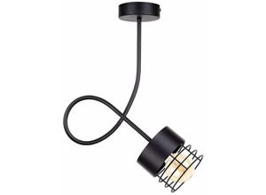 5056013669524 - Keter Lighting - 1138 Elle Slim Pendelleuchte Schwarz 25cm 1x E27