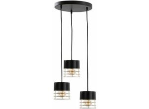 5056013669678 - 859 Royal Cluster Pendel-Deckenleuchte Schwarz 32cm 3x E27 - Keter Lighting