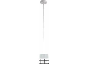 5056013669746 - Keter Lighting - 785 Ohio Slim Pendelleuchte Weiß Schwarz 12cm 1x E27