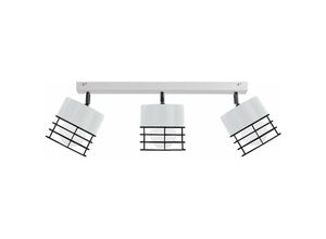 5056013669784 - Keter Lighting - 786 Ohio Deckenstrahler Bar Weiß Schwarz 60cm 3x E27