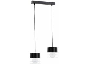 5056013669845 - 852 Mao Bar Pendelleuchte Schwarz 50cm 2x E27 - Keter Lighting