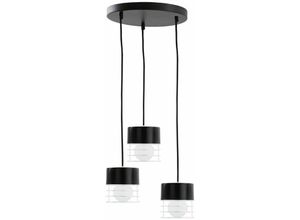 5056013669876 - Keter Lighting - 855 Mao Cluster Pendel-Deckenleuchte Schwarz 32cm 3x E27