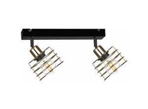 5056013670070 - Keter Lighting - 323 Viva Twin Deckenstrahler Gold 50cm 2x E27