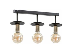 5056013670391 - Keter Lighting - 413 Saturn Deckenstrahler Bar Schwarz 60cm 3x E27