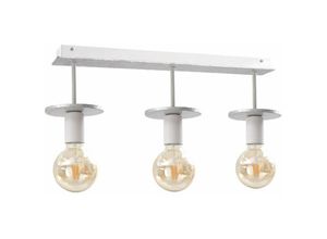 5056013670537 - Keter Lighting - 427 Saturn Deckenstrahler Stab Silber 60cm 3x E27