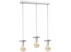 5056013670544 - Keter Lighting - 428 Saturn Bar Pendelleuchte Silber 60cm 3x E27