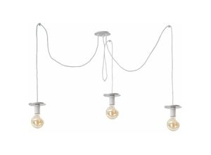 5056013670551 - 429 Saturn Cluster Pendel-Deckenleuchte Silber 3x E27 - Keter Lighting