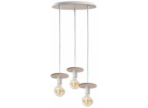 5056013670605 - 280 Saturn Cluster Pendel-Deckenleuchte Natur 30cm 3x E27 - Keter Lighting