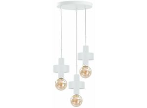 5056013671114 - 1033 Unica Cluster Pendel-Deckenleuchte Weiß 35cm 3x E27 - Keter Lighting