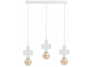 5056013671145 - 1036 Unica Bar Pendel-Deckenleuchte Weiß 60cm 3x E27 - Keter Lighting