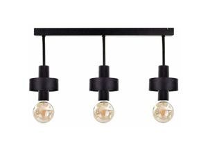 5056013671190 - Keter Lighting - 1041 Unica Deckenstrahler Bar Schwarz 60cm 3x E27 5056013671190 - Keter Lighting - 1041 Unica Deckenstrahler Bar Schwarz 60cm 3x E27