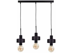 5056013671237 - 1045 Unica Bar Pendel-Deckenleuchte Schwarz 60cm 3x E27 - Keter Lighting