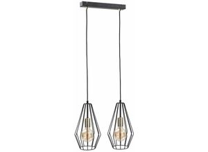 5056013671404 - 432 Lex Bar Pendelleuchte Gold 50cm 2x E27 - Keter Lighting