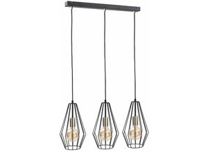 5056013671411 - Keter Lighting - 433 Lex Bar Pendelleuchte Gold 60cm 3x E27