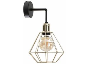 5056013671558 - Keter Lighting - 555 Como Wandleuchte Gold 20cm 1x E27