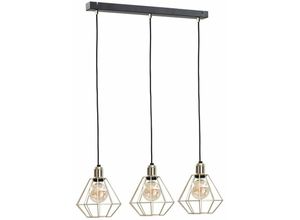 5056013671589 - 558 Como Bar Pendelleuchte Gold 60cm 3x E27 - Keter Lighting