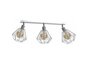 5056013671749 - Keter Lighting - 699 Foskal Deckenstrahler Bar Silber 65cm 3x E27