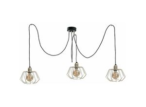 5056013672111 - 577 Laya Cluster Pendel-Deckenleuchte Gold 3x E27 - Keter Lighting