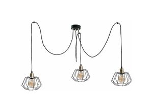 5056013672173 - 471 Luna Cluster Pendel-Deckenleuchte Gold 3x E27 - Keter Lighting