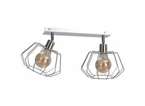 5056013672241 - Keter Lighting - 729 Luna Twin Deckenstrahler Silber 50cm 2x E27