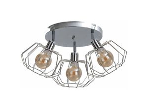 5056013672265 - Keter Lighting - 737 Luna Deckenstrahler Cluster Silber 32cm 3x E27