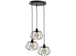 5056013672319 - 476 Luna Cluster Pendel-Deckenleuchte Schwarz 32cm 3x E27 - Keter Lighting