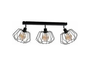 5056013672333 - Keter Lighting - 477 Luna Deckenstrahler Bar Schwarz 63cm 3x E27