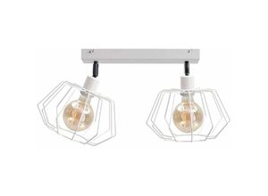 5056013672425 - Keter Lighting - 768 Luna Twin Deckenstrahler Weiß 50cm 2x E27