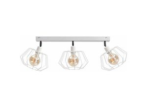 5056013672432 - Keter Lighting - 486 Luna Deckenstrahler Bar Weiß 63cm 3x E27