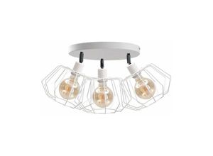 5056013672449 - Keter Lighting - 487 Luna Deckenstrahler Cluster Weiß 32cm 3x E27