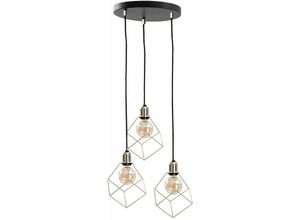 5056013672616 - 593 Taho Cluster Pendelleuchte Gold 32cm 3x E27 - Keter Lighting