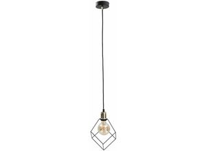 5056013672647 - Keter Lighting - 490 Ruben Wire Frame Pendelleuchte Gold 22cm 1x E27