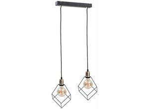 5056013672654 - 491 Ruben Bar Pendelleuchte Gold 50cm 2x E27 - Keter Lighting