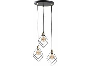 5056013672678 - 493 Ruben Cluster Pendelleuchte Gold 32cm 3x E27 - Keter Lighting