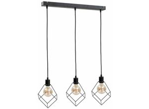 5056013672739 - 499 Ruben Bar Pendel-Deckenleuchte Schwarz 60cm 3x E27 - Keter Lighting