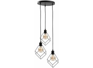 5056013672746 - 500 Ruben Cluster Pendel-Deckenleuchte Schwarz 32cm 3x E27 - Keter Lighting