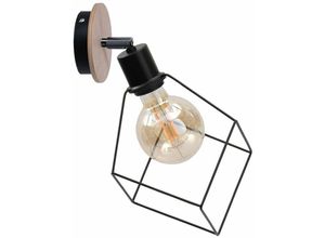 5056013672982 - Keter Lighting - 596 Ruben Wandleuchte Holz 22cm 1x E27