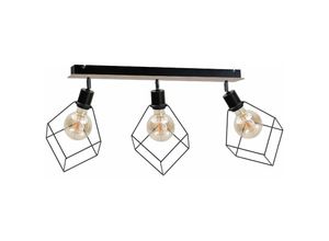 5056013673040 - Keter Lighting - 606 Ruben Deckenstrahler Bar Holz 65cm 3x E27