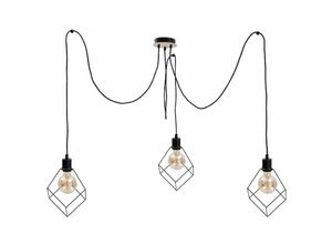 5056013673064 - 608 Ruben Cluster Pendel-Deckenleuchte Holz 3x E27 - Keter Lighting