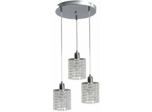 5056013673118 - Keter Lighting - 610 Diament Cluster Pendelleuchte Hängende Tropfen 30cm 3x E27