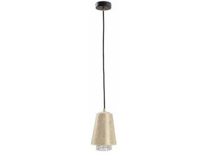 5056013673170 - 544 Molly Dome Pendelleuchte Kristall Gold 17cm 1x E27 - Keter Lighting