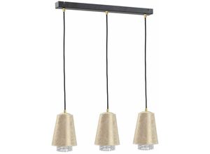 5056013673194 - Keter Lighting - 546 Molly Bar Pendelleuchte Kristall Gold 60cm 3x E27