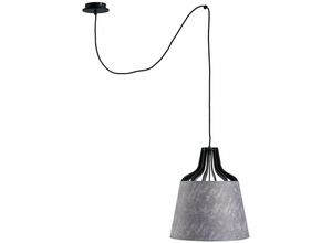 5056013673880 - 718 Ivo Dome Pendelleuchte Grau 38cm 1x E27 200cm Kabel - Keter Lighting