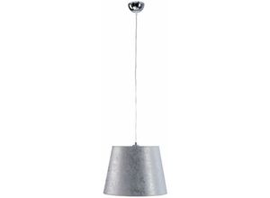 5056013674030 - Keter Lighting - 740 Luca Dome Pendel-Deckenleuchte Silber 38cm 1x E27