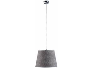 5056013674061 - Keter Lighting - 743 Luca Dome Pendelleuchte Grau 38cm 1x E27