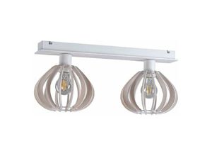 5056013674092 - Keter Lighting - 802 Nicoleta Twin Deckenstrahler Weiß 52cm 2x E27