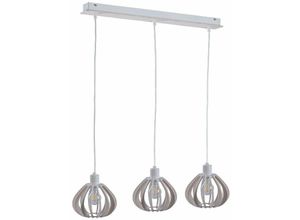 5056013674122 - Keter Lighting - 805 Nicoleta Bar Pendelleuchte Weiß 62cm 3x E27